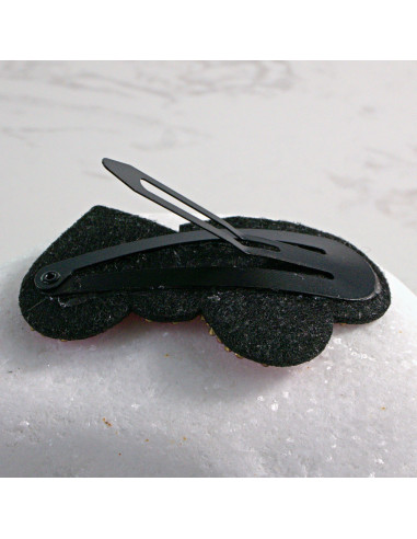 Spinka do włosów DWA SERCA Z KRYSZTAŁKAMI RÓŻ...