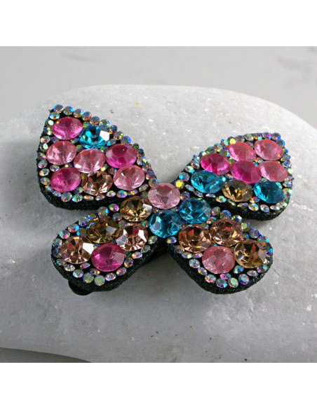 Spinka do włosów MOTYL Z KRYSZTAŁKAMI MIX Lolita Akcesoria