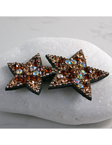 Spinka do włosów DWIE GWIAZDKI Z KRYSZTAŁKAMI MIX Lolita Akcesoria