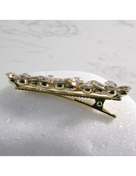 Spinka do włosów 4 KWIATKI KRYSZTAŁKI MIODOWY Lolita Akcesoria