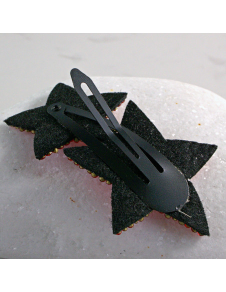 Spinka do włosów DWIE GWIAZDKI Z KRYSZTAŁKAMI CZERWONY Lolita Akcesoria