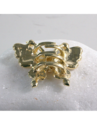 Spinka do włosów DWA ZŁOTE MOTYLKI KRYSZTAŁKI Z...