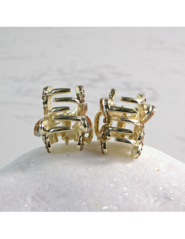 Spinka do włosów DWA ZŁOTE KWIATKI MIODOWY 2...