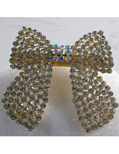 Klamra francuska KOKARDA Z KRYSZTAŁKAMI Lolita Akcesoria