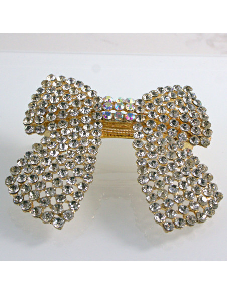 Klamra francuska KOKARDA Z KRYSZTAŁKAMI Lolita Akcesoria