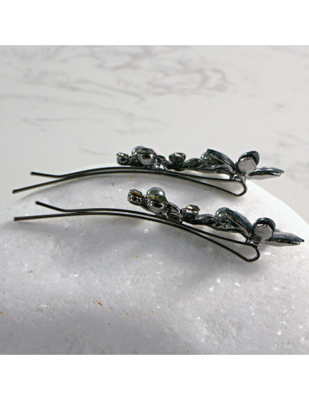 Wsuwka do włosów KWIATEK KRYSZTAŁKI NIEBIESKI 2 szt. Lolita Akcesoria