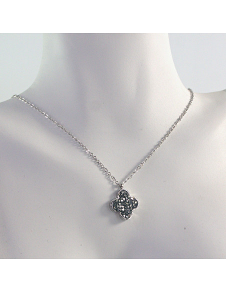 Naszyjnik Celebrytka stal chirurgiczna Lolita Accessories Srebrny Grafit