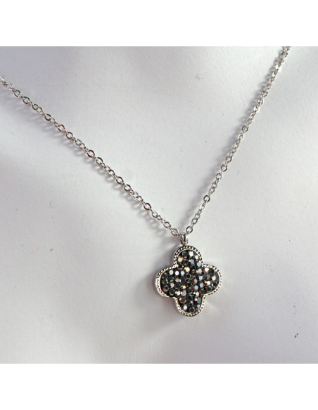 Naszyjnik Celebrytka stal chirurgiczna Lolita Accessories Srebrny Grafit