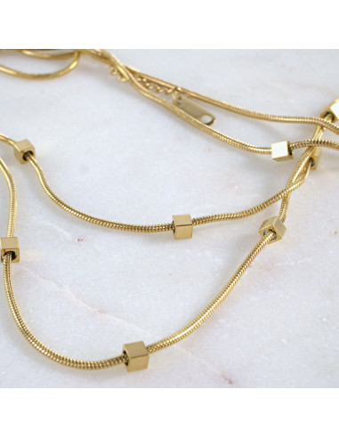 Naszyjnik Podwójny ze stali chirurgicznej...