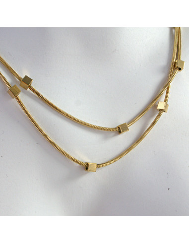 Naszyjnik Podwójny ze stali chirurgicznej...