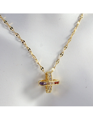 Naszyjnik Celebrytka KRZYŻ ze stali...