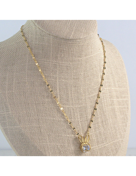 Naszyjnik Celebrytka ze stali chirurgicznej Lolita Accessories Cyrkonia