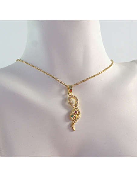 Naszyjnik Hamsa Wąż ze stali chirurgicznej Lolita Accessories