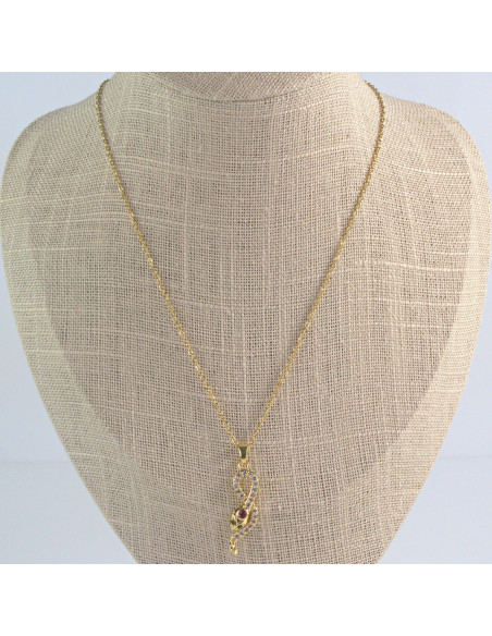 Naszyjnik Hamsa Wąż ze stali chirurgicznej Lolita Accessories