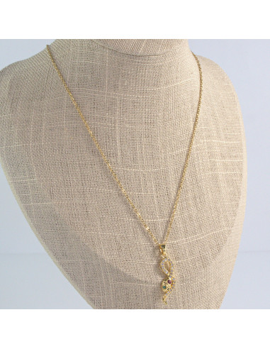 Naszyjnik Hamsa Wąż ze stali chirurgicznej...