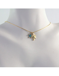 Naszyjnik BOHO ROZGWIAZDA ze stali chirurgicznej Lolita...