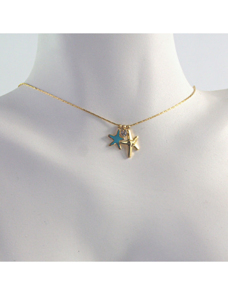 Naszyjnik BOHO ROZGWIAZDA ze stali chirurgicznej Lolita Accessories