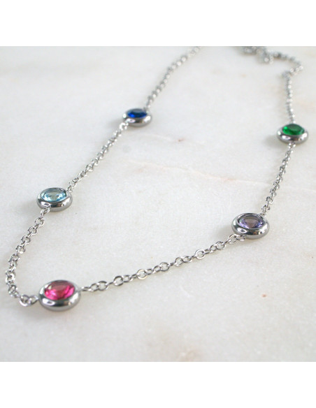 Naszyjnik HAMSA Celebrytka stal chirurgiczna Lolita Accessories Srebrny