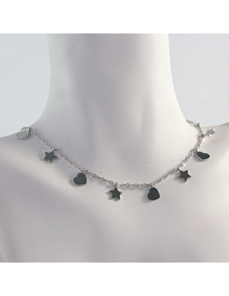 Naszyjnik Celebrytka ze stali chirurgicznej Lolita Accessories Srebrny