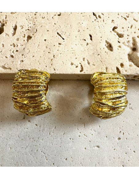 Klipsy do Uszu Lolita Akcesoria Klips do Ucha ZŁOTE GALERYJNE VINTAGE