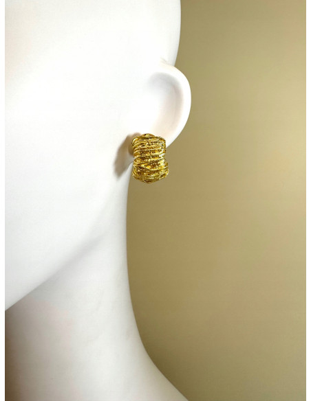 Klipsy do Uszu Lolita Akcesoria Klips do Ucha ZŁOTE GALERYJNE VINTAGE