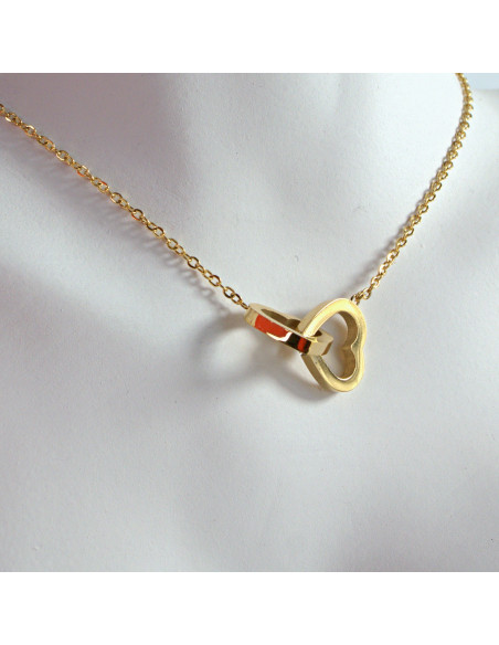 Naszyjnik ze stali chirurgicznej Lolita Accessories Złoty Serce