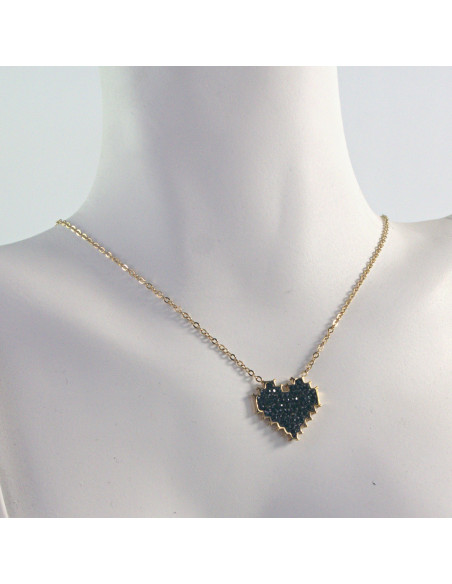 Naszyjnik ze stali chirurgicznej Lolita Accessories Złoty Serce