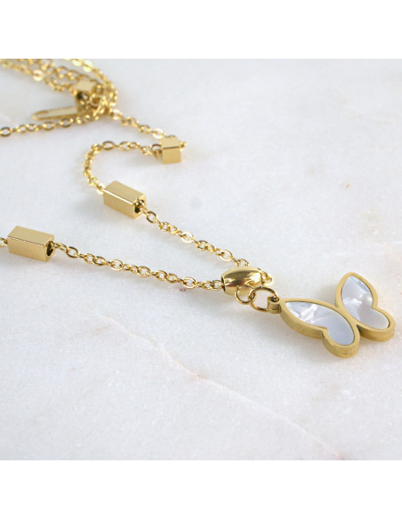 Naszyjnik MOTYLE MOTYLKI ze stali chirurgicznej Lolita Accessories