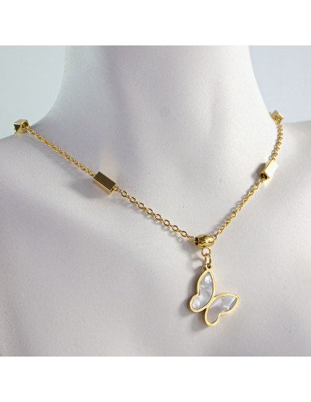 Naszyjnik MOTYLE MOTYLKI ze stali chirurgicznej Lolita Accessories