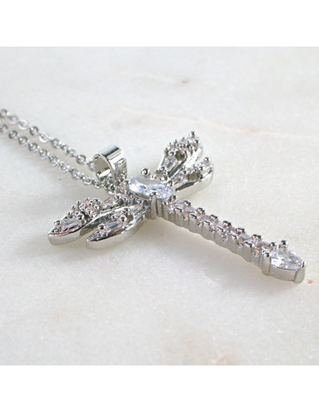 Naszyjnik  ze stali chirurgicznej Cyrkoniowa WAŻKA Lolita Akcesoria