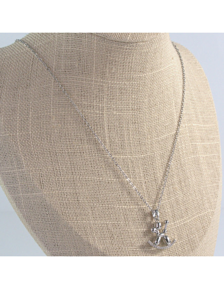 Naszyjnik  ze stali chirurgicznej Piesek Lolita Akcesoria