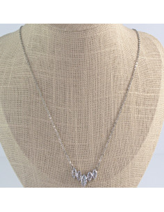 Naszyjnik  ze stali chirurgicznej z CYRKONIAMI Lolita...