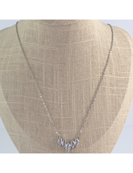 Naszyjnik  ze stali chirurgicznej z CYRKONIAMI Lolita Akcesoria