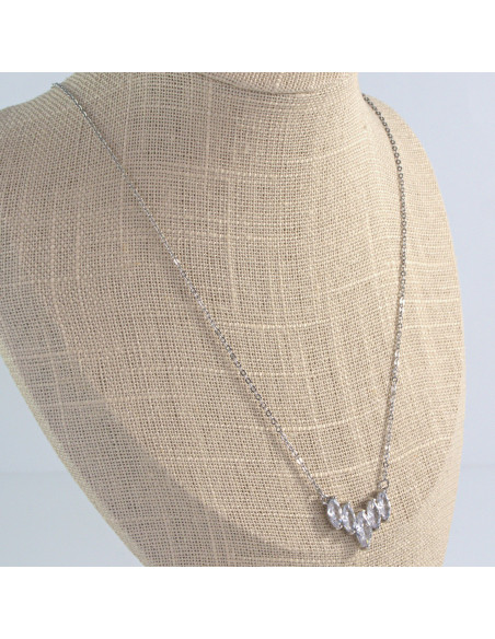 Naszyjnik  ze stali chirurgicznej z CYRKONIAMI Lolita Akcesoria