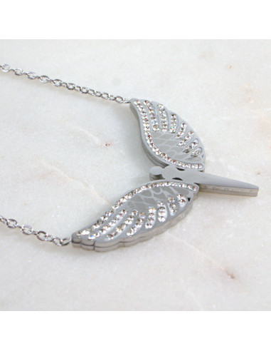 Naszyjnik  ze stali chirurgicznej ANIOŁ...