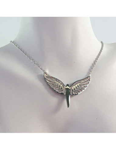 Naszyjnik  ze stali chirurgicznej ANIOŁ...