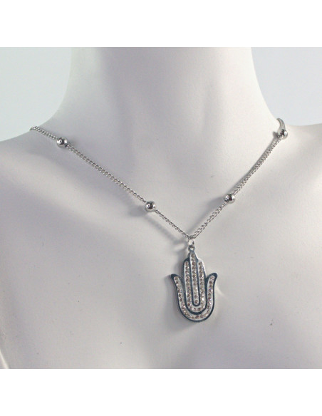 Naszyjnik  ze stali chirurgicznej HAMSA RĘKA FATIMY Lolita Akcesoria