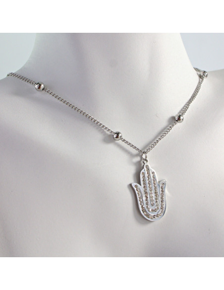 Naszyjnik  ze stali chirurgicznej HAMSA RĘKA FATIMY Lolita Akcesoria