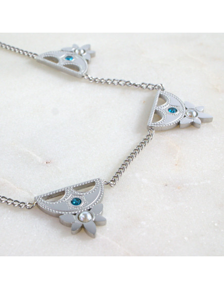 Naszyjnik  ze stali chirurgicznej HAMSA BOHO Lolita Akcesoria