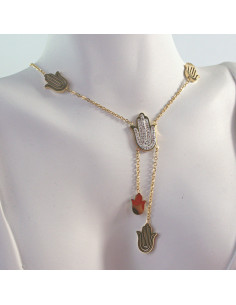 Naszyjnik  ze stali chirurgicznej HAMSA RĘKA FATIMY...