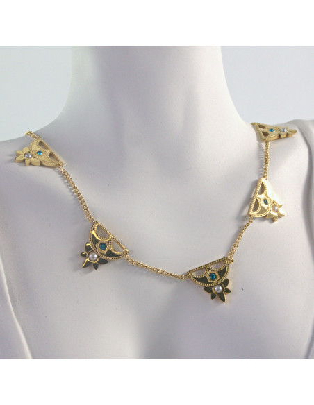 Naszyjnik  ze stali chirurgicznej HAMSA BOHO Lolita Akcesoria