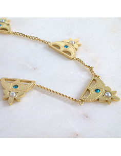 Naszyjnik  ze stali chirurgicznej HAMSA BOHO Lolita... 2