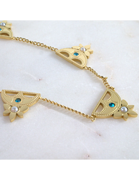 Naszyjnik  ze stali chirurgicznej HAMSA BOHO Lolita Akcesoria