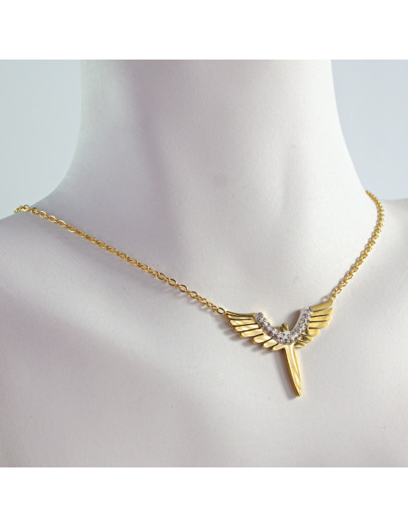 Naszyjnik  ze stali chirurgicznej ANIOŁ SKRZYDŁA Lolita Akcesoria