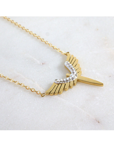 Naszyjnik  ze stali chirurgicznej ANIOŁ...