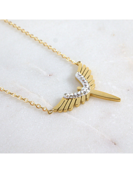 Naszyjnik  ze stali chirurgicznej ANIOŁ SKRZYDŁA Lolita Akcesoria