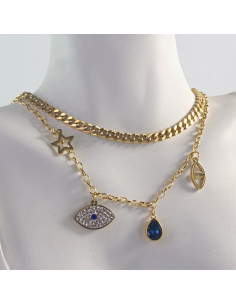 Naszyjnik  ze stali chirurgicznej OKO PROROKA  Lolita...