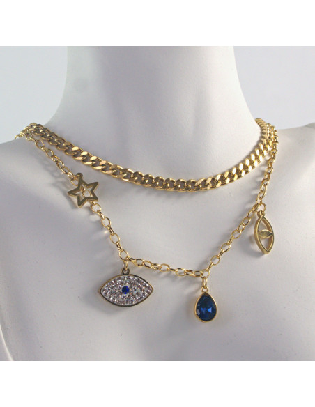 Naszyjnik  ze stali chirurgicznej OKO PROROKA  Lolita Akcesoria