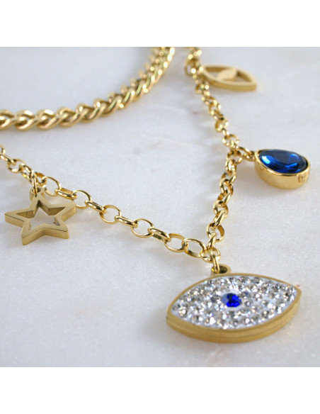 Naszyjnik  ze stali chirurgicznej OKO PROROKA  Lolita Akcesoria