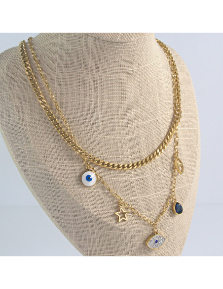 Naszyjnik  ze stali chirurgicznej OKO PROROKA  Lolita Akcesoria